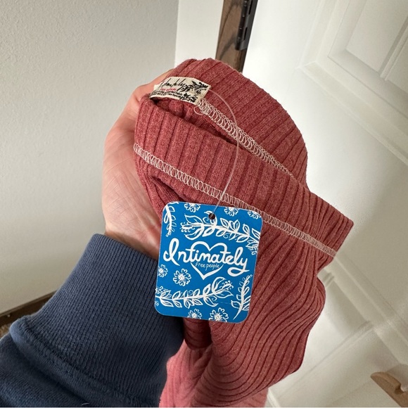 NWT Intimately Free People Auburn Ribbed Knit Biker Shorts Stretchy Lounge Soft - Picture 10 of 13